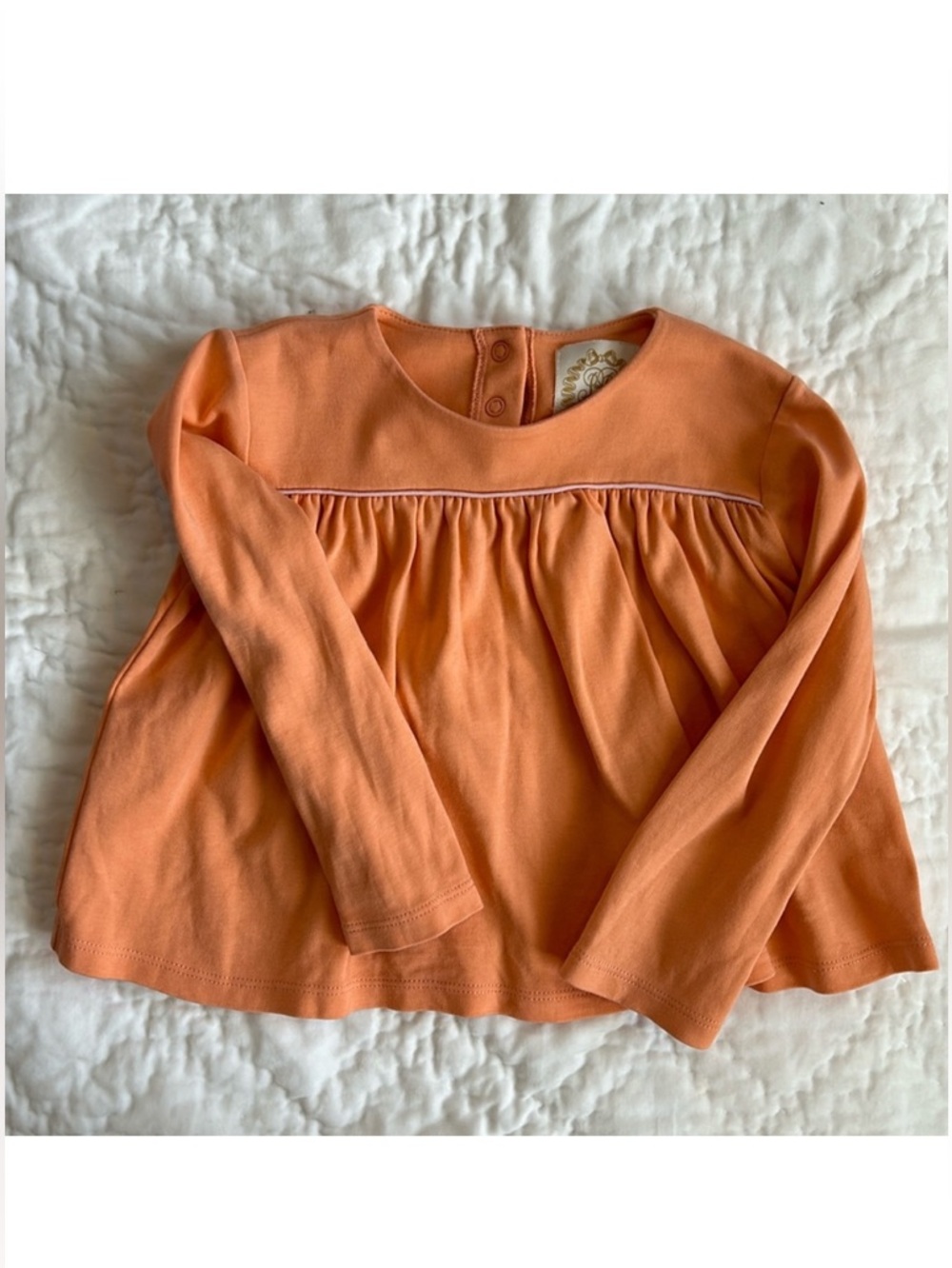 Beaufort Bonnet Co Long Sleeve Dowell Day Swingy Top Seashore Sherbert - Girls 7